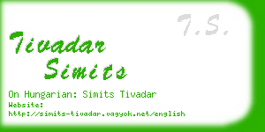 tivadar simits business card